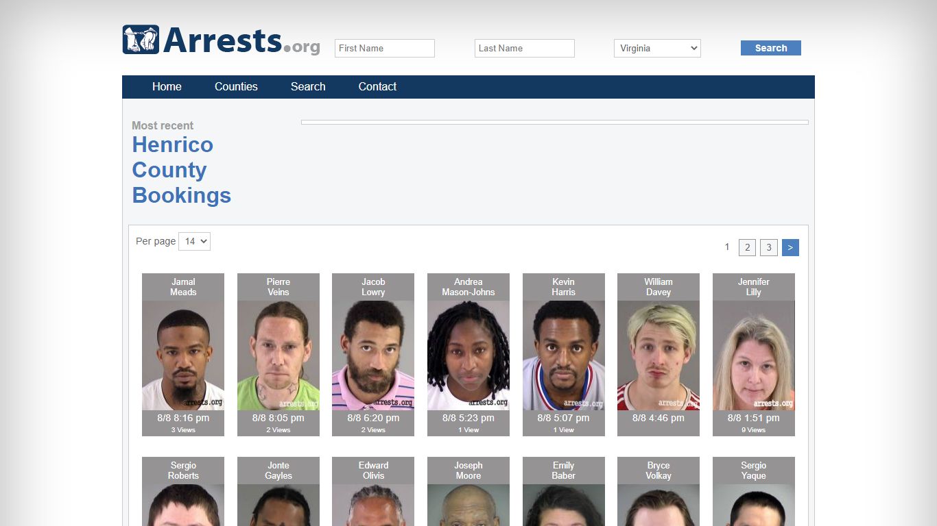 Henrico County Arrests and Inmate Search